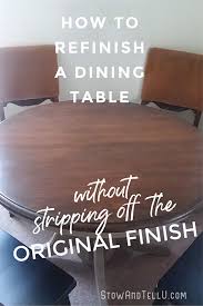 how to refinish a dining table without