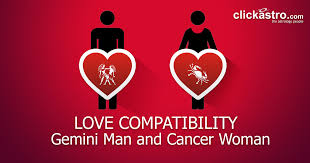 gemini man and cancer woman love compatibility from