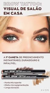 Caneta Aplicadora De Henna Para Sobrancelha Caneta De Sobrancelha Tenha O Visual De Salao Em Casa Com A Brow Tattoo Sobrancelha Dicas De Maquiagem Avon