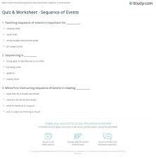 Templates are always great, but sometimes as a teacher. Quiz Worksheet Sequence Of Events Study Com