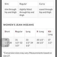 rock revival inseam chart