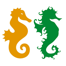 These are 4 seahorse graphics in svg,dxf,png, and pdf format. Seahorse Cuttable Design