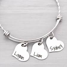 Custom Engraved Heart Bangle Bracelet ...