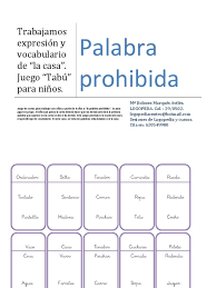 Juego De Cartas Para Trabajar Con Ninos A Partir De 6 Anos A La Palabra Prohibida Es Para Jugar En Grup Juegos De Vocabulario Juego Tabu Juegos De Gramatica