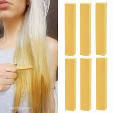 Best Temporary Kim Kardashian Blonde Hair Dye Set Dark Beige 6 Natural Blonde Hair Chalks Best Diy Blonde Hairchalk Kit Golden Blonde Hair Dye Hair Color Tutorial Golden Blonde Hair