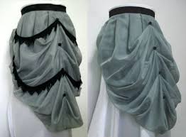 Steampunk brown coffee elastic skirt with four tiers of ruffles with adjustable length in front, elastic waist band for comfortable wearing. Pin On Steampunk Fashion
