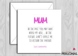 Funny Birthday Jokes For Your Mom Personalised Mothers Day Card Birthday Card Christmas Card For Mum Mother S Day Card Joke Card Funny Card Banter Card Funny Christmas Cards Dad Cards Funny Quotes For Kids