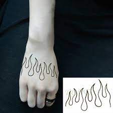 Makes me want to do it all the more. Waterproof Temporary Tattoo Sticker Flame Pattern Line Drawing Fire Element Fake Tatto Flash Tatoo Small Art For Kids Men Women Temporary Tattoos Aliexpress