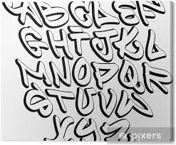 Rappers are products of different environments and attitudes. Leinwandbild Graffiti Font Buchstaben Des Alphabets Hip Hop Art Von Graffiti Design Pixers Wir Leben Um Zu Verandern