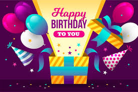 Joyeux Anniversaire Avec Des Ballons Et Une Boite Cadeau Vecteur Gratuite Une bougie de plus sur le gateau. joyeux anniversaire avec des ballons et