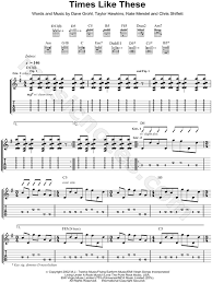 Times like these is a song by american rock band foo fighters. Foo Fighters Times Like These Guitar Tab In E Minor Download Print Sku Mn0075251