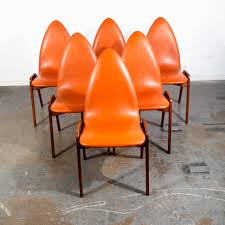 Achetez en toute confiance et sécurité sur ebay! Mid Century Modern Dining Chairs Set 6 Chet Beardsley Walnut Orange Cal Vintage Design Mcm Mid Century Sacramento