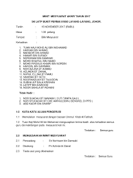 1 mesyuarat guru bil 1 tahun 2013 31 disember 2013 bilik kuliah smk raja perempuan, ipoh. Minit Mesyuarat Guru Akhir Tahun 2017