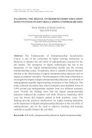 Makalah pelaku kegiatan ekonomi dan perannya kelompok : Pdf Examining The Digital Entrepreneurship Education Effectiveness On Soft Skills Among Undergraduates