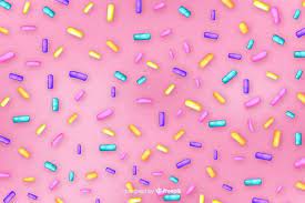 Esmalte Rosa Donut Com Granulado Colorido Sprinkles Sprinkles Design Colorful Donuts