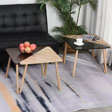 Lf hoss naturel tables gigognes. Lot De 4 Tables Basses Gigognes Table De Salon Triangle Bois 80 X 80 X 42 5 Cm Multi Couleurs Table Basse Et D Appoint Salon Meuble Gifi