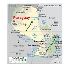 Los mapas principales se complementan con cuadros del «puerto de río de janeiro», «puerto de bahía» y la «isla de juan fernández». Paraguay Maps Facts World Atlas