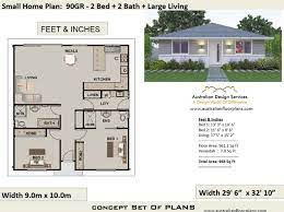 2 bedroom 2 bathroom house design. 2 Bedroom House Plan 968 Sq Feet Or 90 M2 2 Small Home Etsy House Plans Australia House Plans For Sale Small House Design