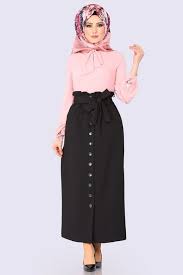 Modaselvim Etek Aksesuar Dugmeli Etek Msm050 Siyah Hijab Fashion Summer Abayas Fashion Hijab Fashion