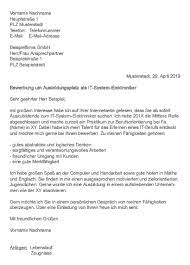 Darüber hinaus kann das bewerbungsschreiben dazu genutzt werden, um als bewerber zu zeigen, dass man sich vorab mit dem unternehmen und der angestrebten stelle beschäftigt hat. Muster Bewerbung Als It System Elektroniker