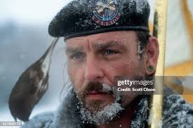 Despite blizzard conditions, Erwin Begay, a retired Army veteran from...  News Photo