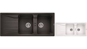 Blanco diamond dual mount granite composite 33 in. Buy Blanco Silgranit 26l Double Bowl Inset Sink With Drainer Harvey Norman Au