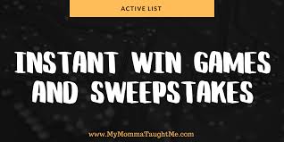Instant win gaming is a veteran brand of game developer that has more than 10 years' experience in developing casino games. Active List Of Instant Win Games And Sweepstakes My Momma Taught Me