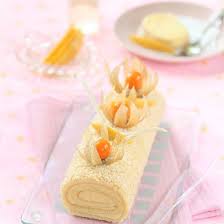 Buche Legere A La Mangue Recette Buche De Noel Aux Fruits Buche De Noel Recettes De Collations