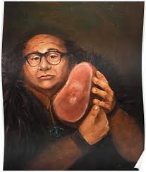 Danny Devito And His Beloved Ham Poster Danny Devito Funny Profile Pictures Weird Images
