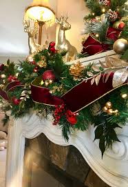 This site uses red, green and gold. 4 Pc Set Christmas Wreath Garland Burgundy Ribbons Free Etsy In 2020 Red And Gold Christmas Tree Christmas Garland Christmas Wreaths