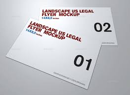Landscape Us Legal Flyer Mockup Flyer Mockup Flyer Poster Mockup