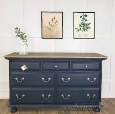 Find everything about it right here. Inkwell In The One Hour Enamel By Wise Owl Paint Navy Painted Furniture Wise Owl Paint Wood Dresser Painted