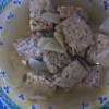 Saya isi dengan nangka muda alias gori, tahu dan tempe. 1