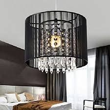 Large pendant lighting & oversized pendant lights from shades of light! Modern Black Fabric Drum Pendant Light Fixture Crystal Chandelier Hanging Lamp Unbran Crystal Ceiling Lamps Ceiling Lamp Dining Room Modern Drum Pendant Light