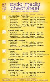 Social Media Cheat Sheet 2020 Must Have Image Sizes Marketing Strategy Social Media Social Media Sizes Social Media Cheat Sheet