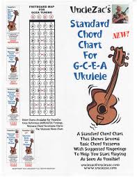 uncle zacs standard chord chart for gcea ukulele