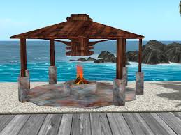 Use a tape measure to determine fire pit and pergola radius, mark the points (*materials specified are for a 4' fire pit radius and 12' pergola radius) tie a string and hold it tight. Second Life Marketplace Nature S Call Gazebo Fire Pit Colorful Slate