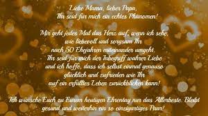 Das fest der goldenen hochzeit wird seit hunderten von jahren begangen und viele autoren haben ihre gedanken zum thema niedergeschrieben. Gluckwunsche Und Spruche Fur Die Goldene Hochzeit Der Eltern Und Grobeltern Decoracion De Interiores Quites Rock N Play