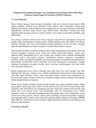 Contoh proposal fkip bahasa inggris. Contoh Proposal Fakultas Bahasa Inggris