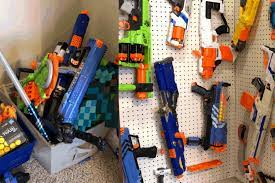 Wall gun rack storage pegboard firearm organizer wall control. Make Your Own Easy Diy Nerf Gun Wall