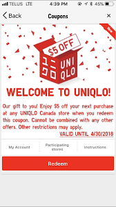 Slickdeals strives to offer a comprehensive coverage of the best coupons, promo codes and promotions for thousands of different stores like uniqlo. Uniqlo 5 Coupon When You Install App No Minimum Redflagdeals Com Forums