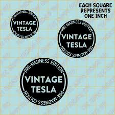 Vintage Tesla Pre-madness Edition, Anti Elon, Anti Trump, Deport Elon,  Vinyl Decal, Window Sticker, Bumper Sticker, Car Decal