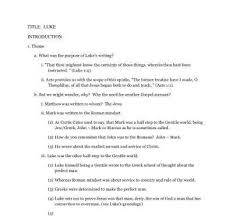 the gospel of luke outline pdf format gospel of luke