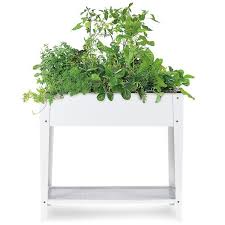 Hochbeet Metall 80x30x75cm Weiss Hochbeet Blumenkasten Balkon Und Metall