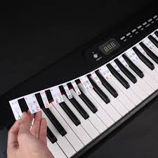 61 Keys 88 Keys Removable Piano for KEY Labels Piano Keyboard Stickers Piano  Take Notes Marker Overlay Parts for Piano Fingering