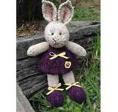 Handmade knitted toys by cora. Cameron James Designs Peter And Pansy Rabbit Knitting Pattern The Ribbon Rose