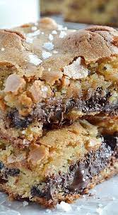 Salted Chocolate Chunk Congo Bars Recipe Homemade Chocolate Bars Salted Chocolate Yummy Food Dessert