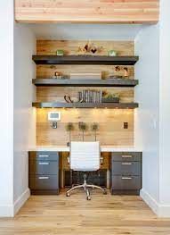 It is a desk with hutch unit on top. Small Home Office Idea Make Use Of A Small Space And Tuck Your Desk Away In An Alcove