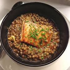Soak the lentils and the red beans in water overnight or 8 hours (you can soak them in the same bowl). Green Lentils And Pan Fried Salmon Recipe Eatwell101
