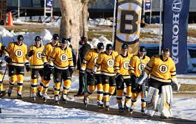 Nhl lake tahoe set of three pins bruins flyers knights avalanche dueling games. Photos Scenes From Bruins Flyers Outdoor Game At Lake Tahoe